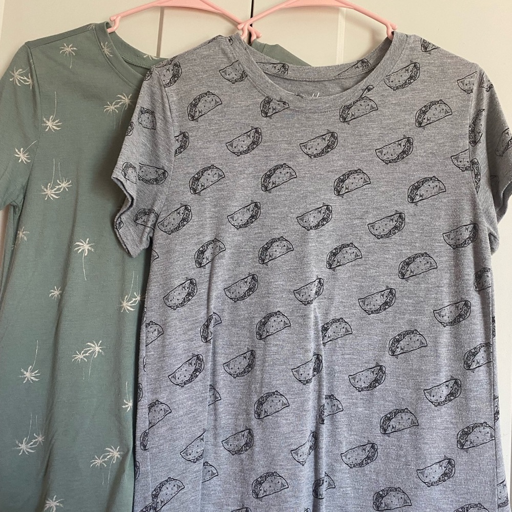 Taco and Palm tree shirts